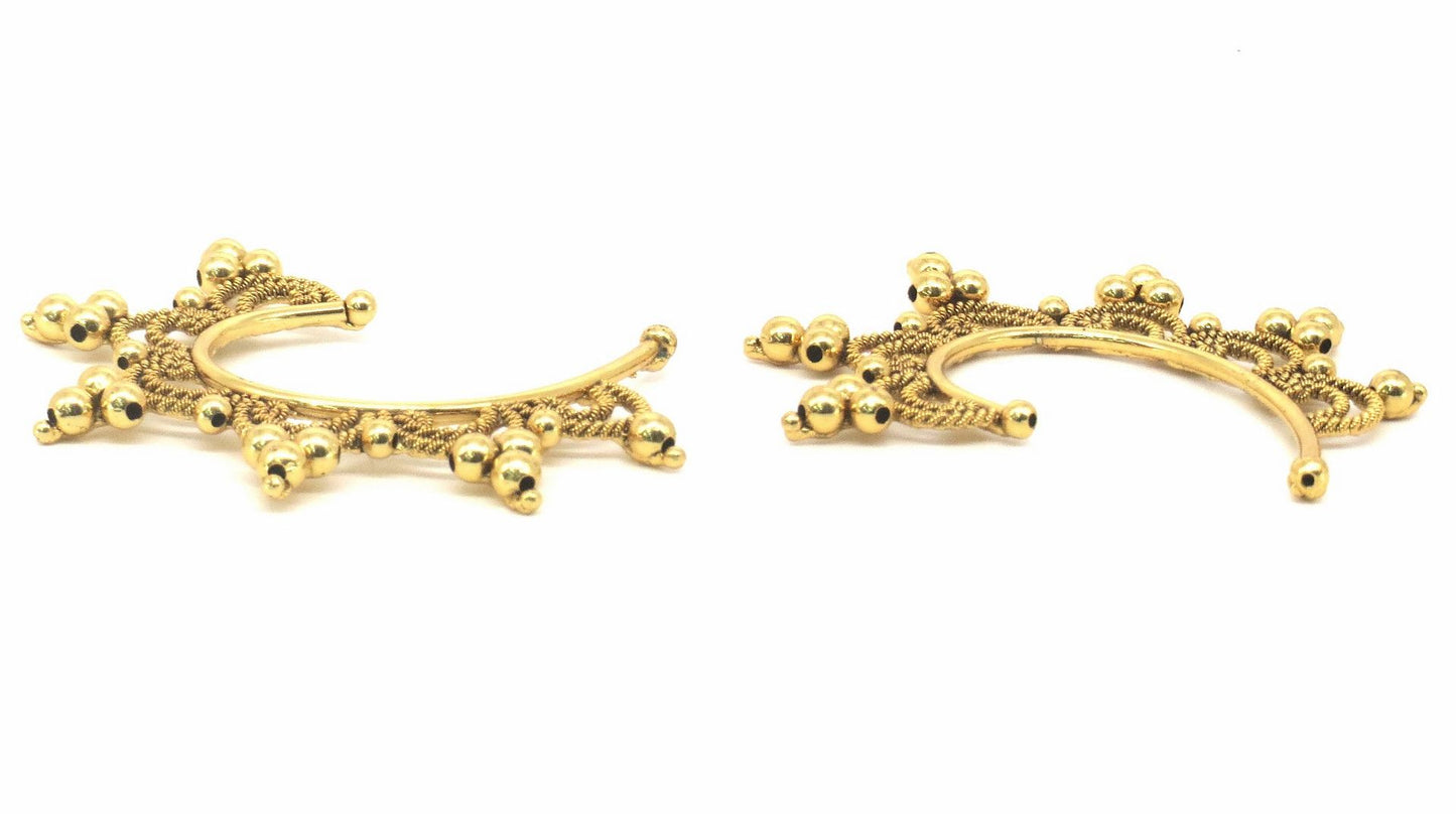 Jewelshingar Jewellery Gold Plated Gold Colour Earrings For Women ( 57158PEC )