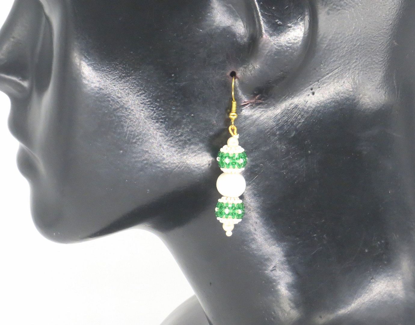 Jewelshingar Jewellery Gold Plated Green Colour Earrings For Women ( 57178PEL )