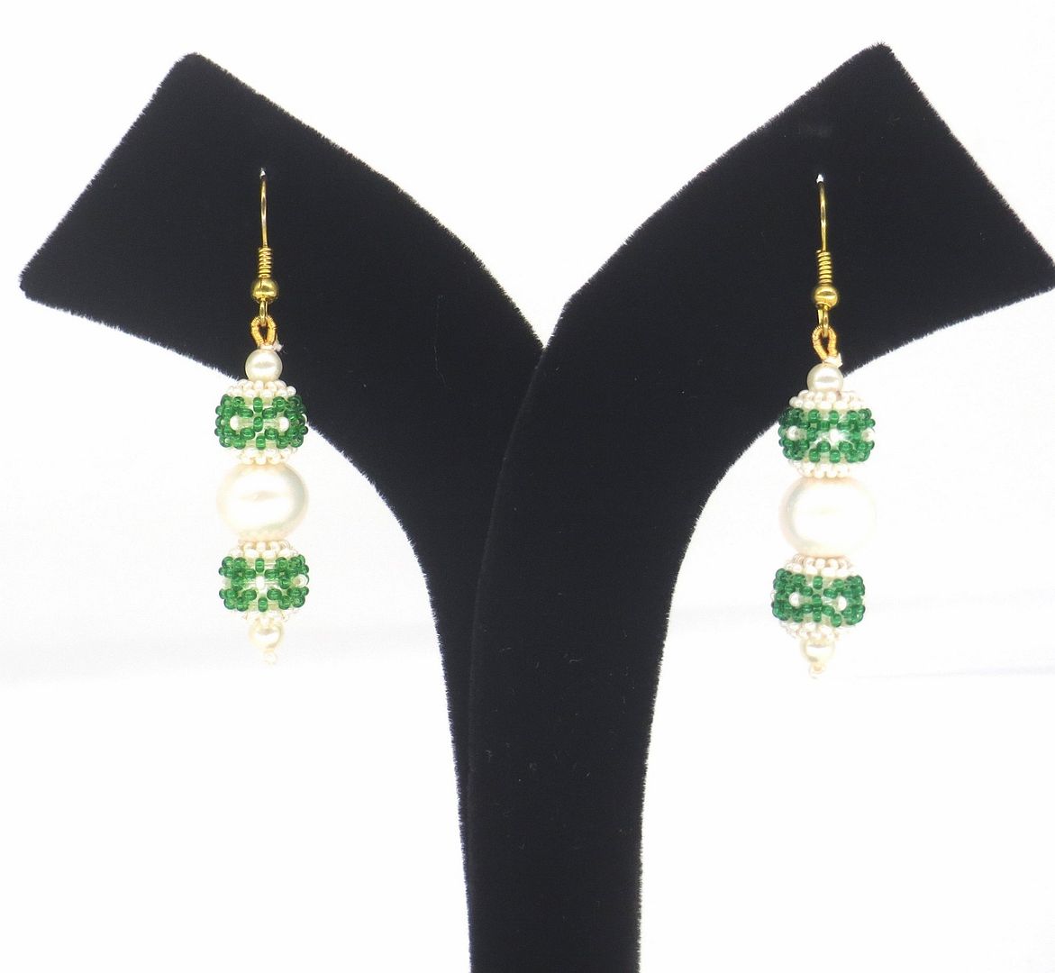 Jewelshingar Jewellery Gold Plated Green Colour Earrings For Women ( 57178PEL )