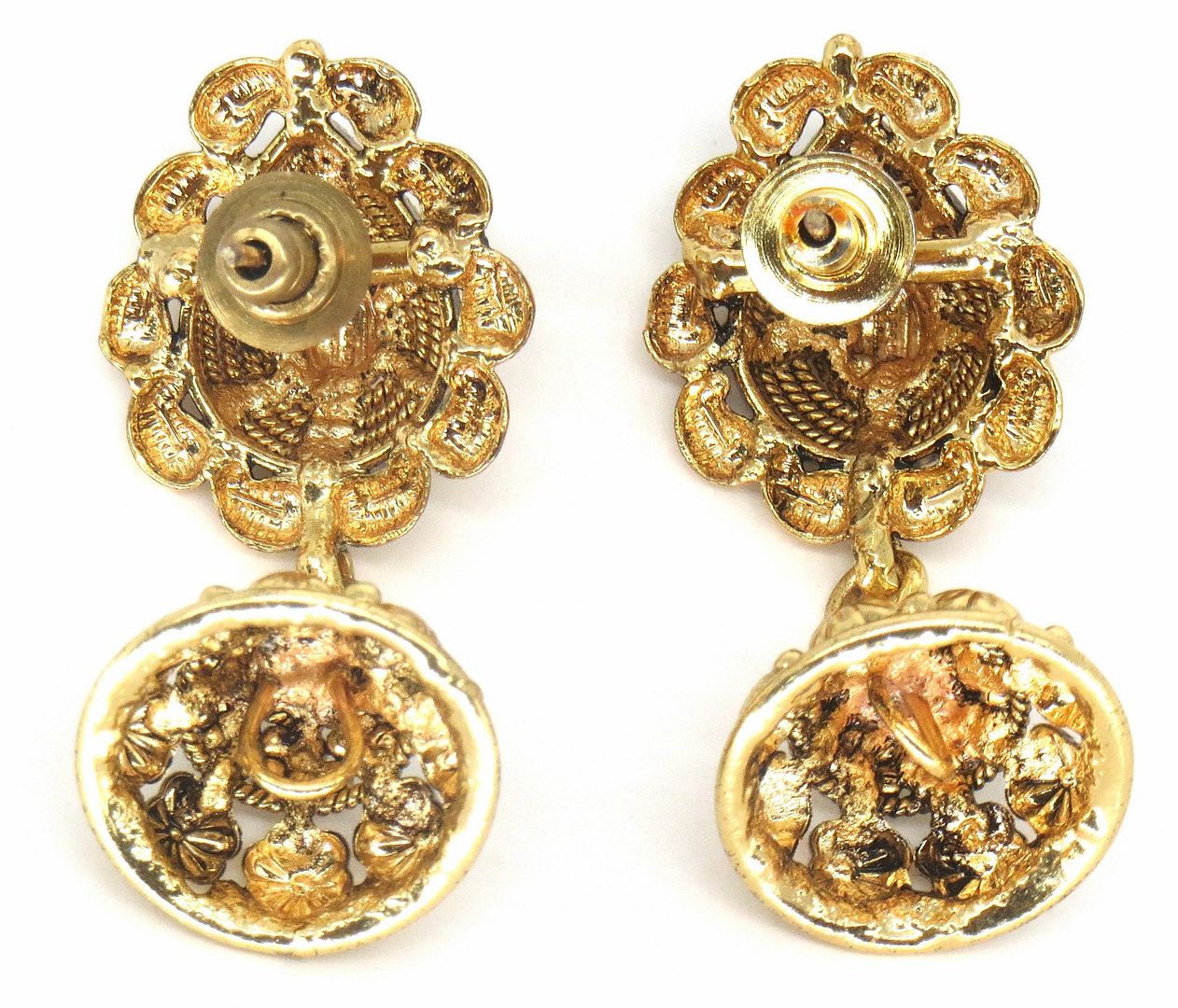 Jewelshingar Jewellery Gold Plated Gold Colour Earrings For Women ( 57217PEJ )