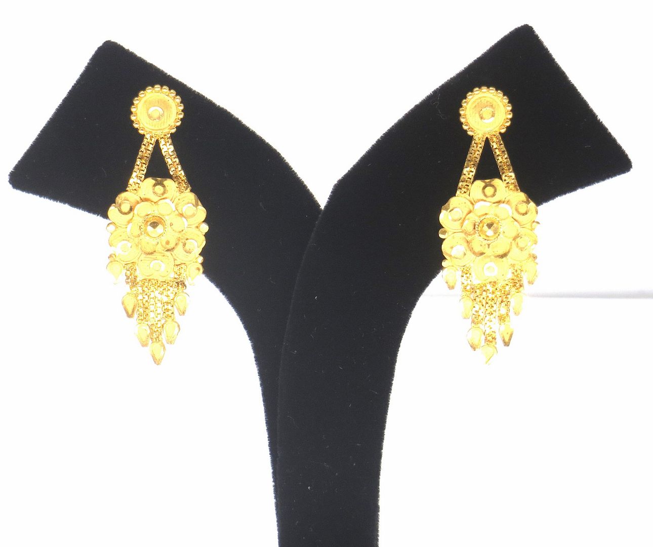Jewelshingar Jewellery Gold Plated Gold Colour Earrings For Women ( 57246PED )