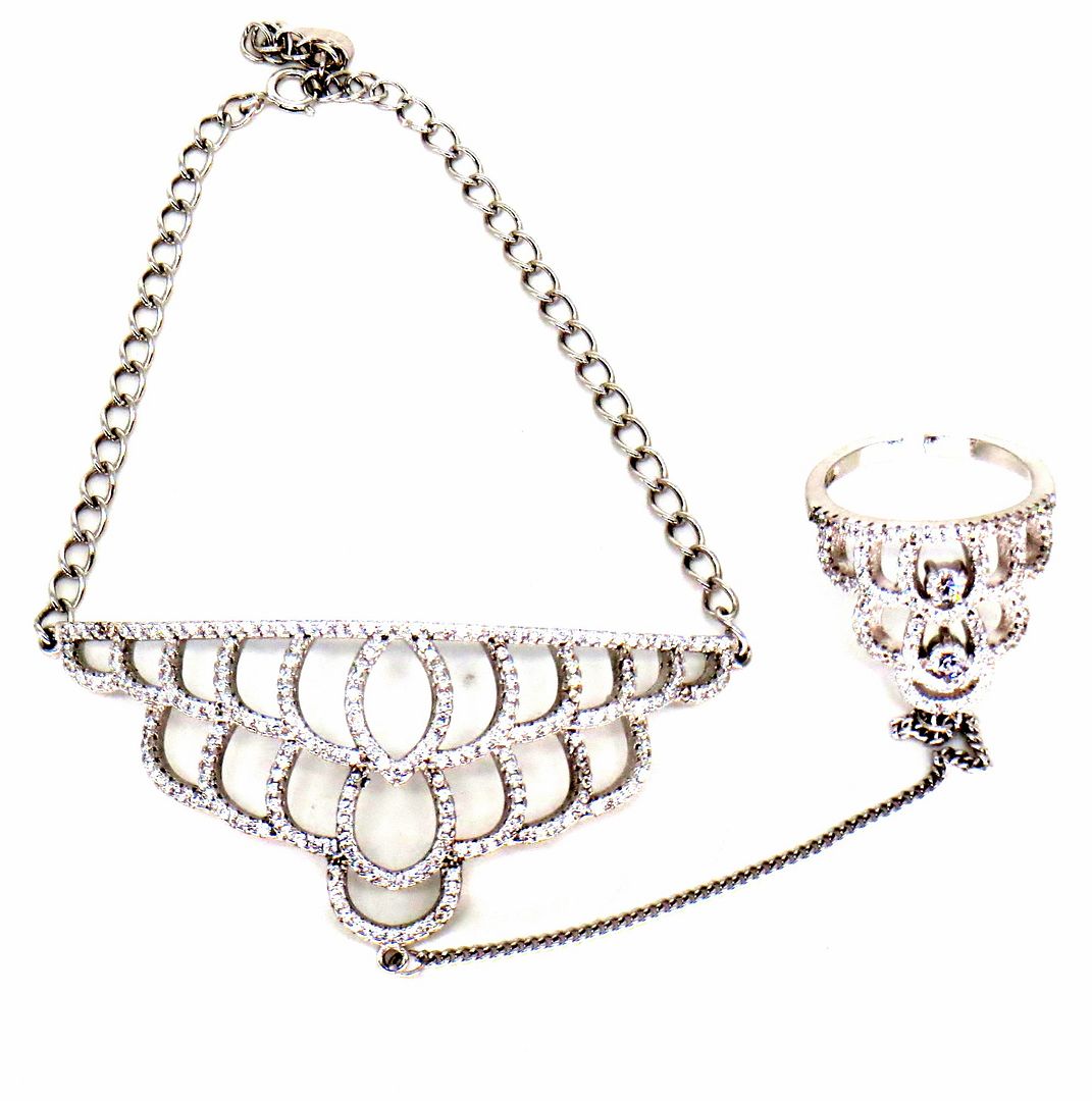 Jewelshingar Jewellery Silver Sterling 925  Hathphool For Women ( 57748SBH )