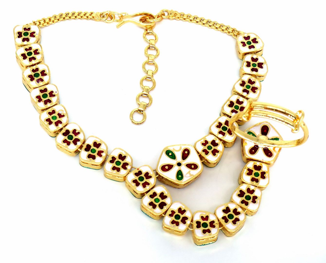 Jewelshingar Jewellery Gold Plated Hathphool For Women ( 57979CBH )