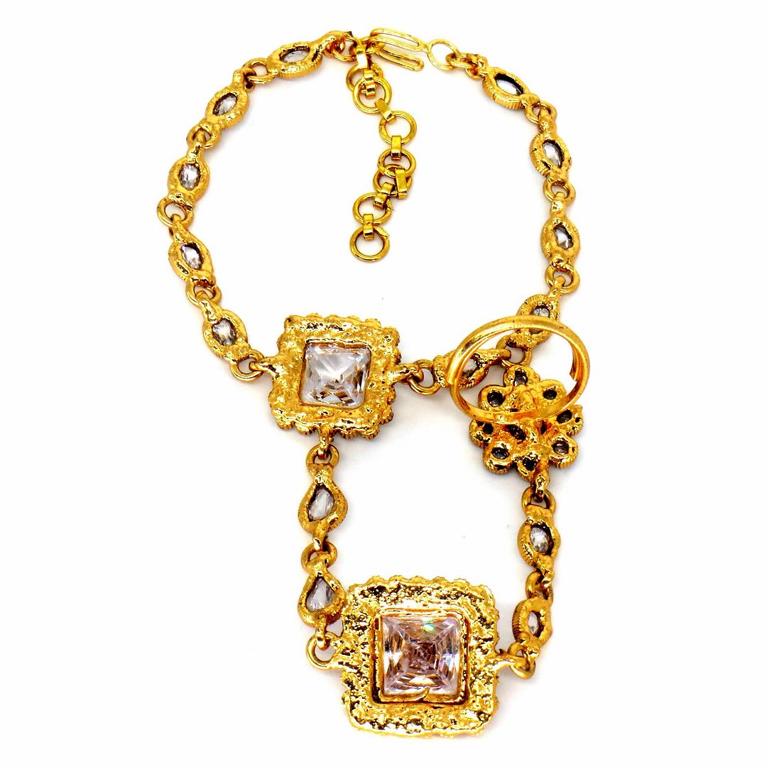 Jewelshingar Jewellery Gold Plated Hathphool For Women ( 58003CBH )