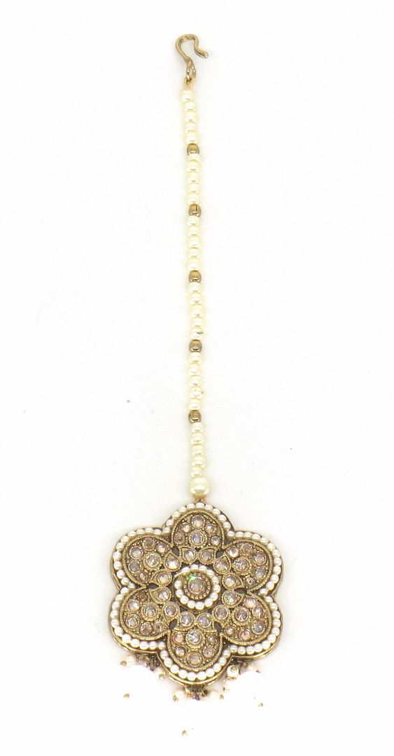Jewelshingar Jewellery Gold Plated Polki Maangtikka For Women ( 58110MTP )