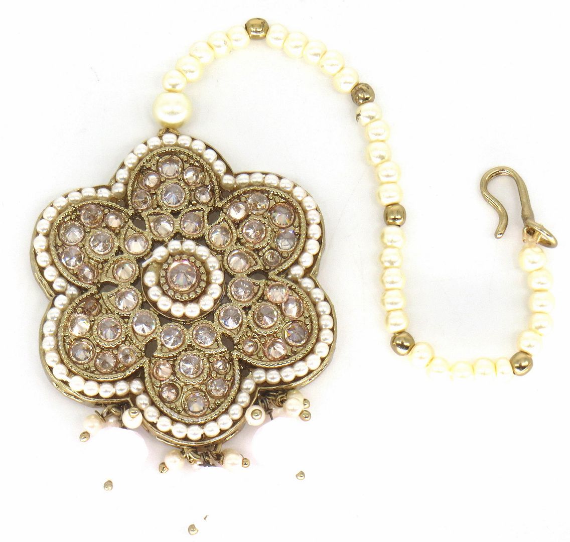 Jewelshingar Jewellery Gold Plated Polki Maangtikka For Women ( 58110MTP )