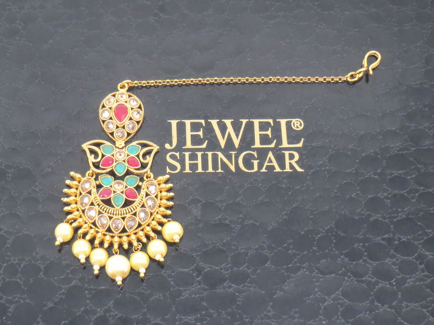 Jewelshingar Jewellery Gold Plated Polki Maangtikka For Women ( 58141MTP )