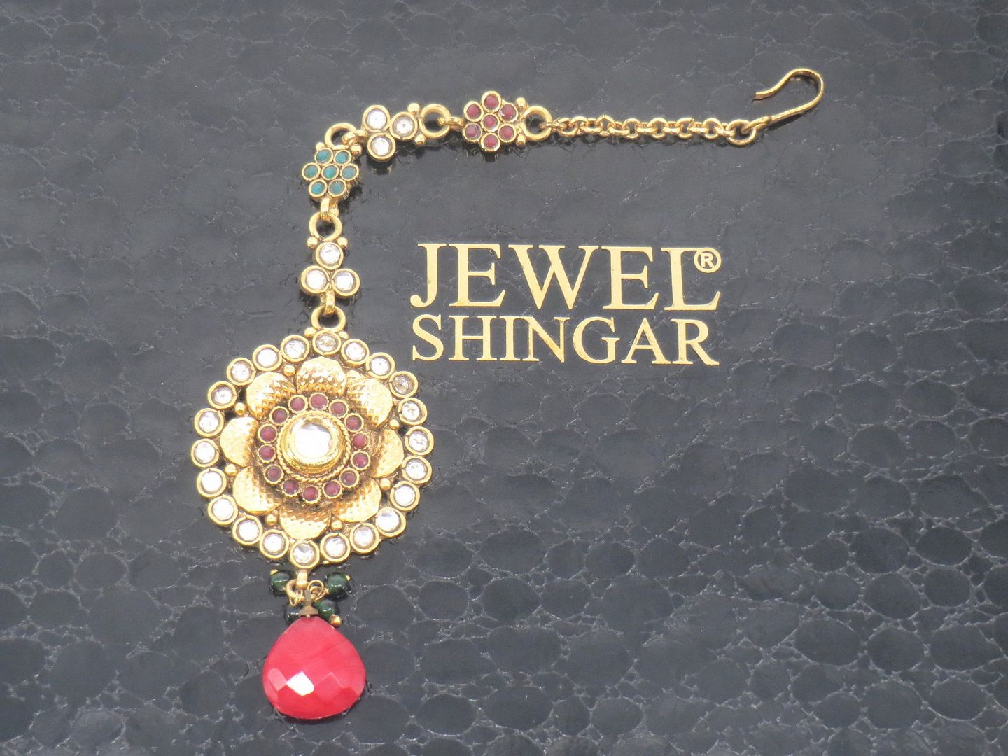 Jewelshingar Jewellery Gold Plated Polki Maangtikka For Women ( 58149MTP )