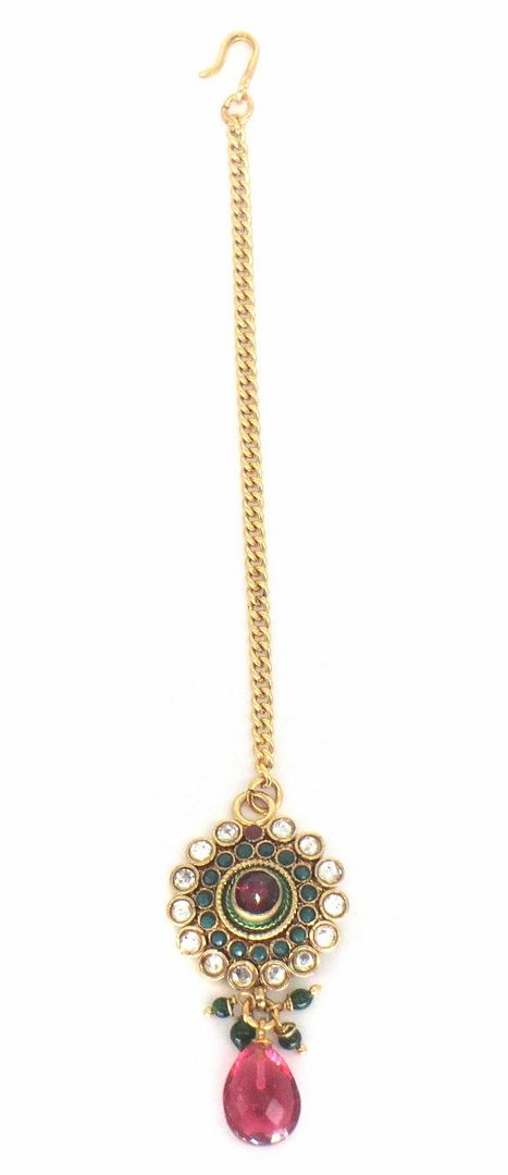 Jewelshingar Jewellery Gold Plated Polki Maangtikka For Women ( 58157MTP )