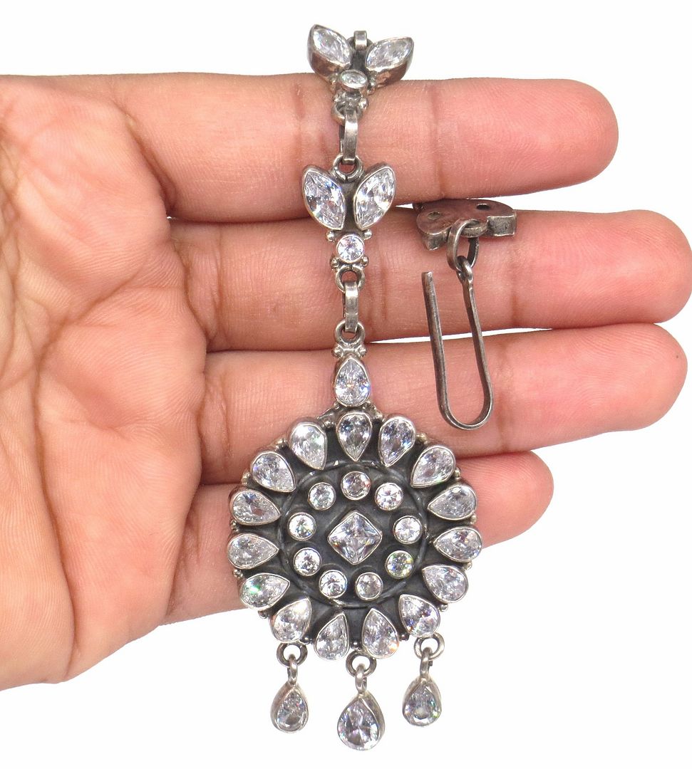 Jewelshingar Jewellery Silver Plated Diamond 925 Silver Maangtikka For Women ( 58163MTS )
