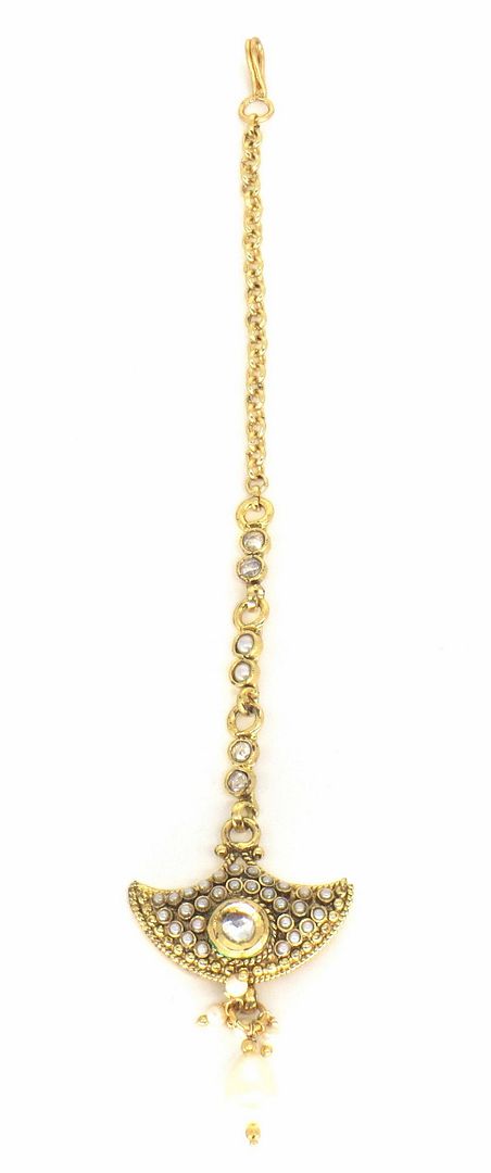 Jewelshingar Jewellery Gold Plated Polki Maangtikka For Women ( 58332MTP )