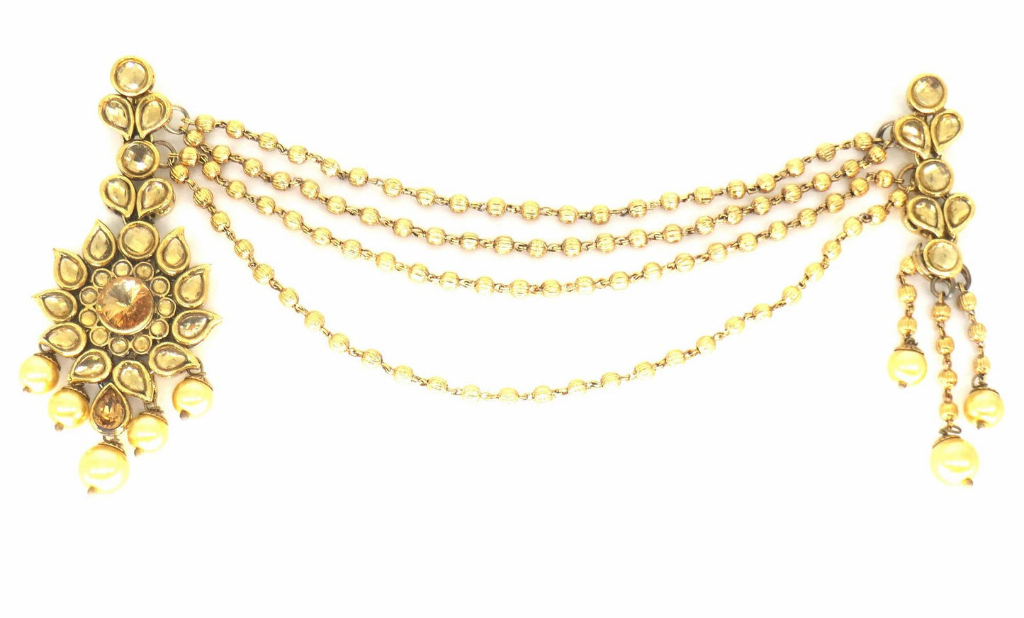 Jewelshingar Jewellery Gold Plated Polki      Matha Patti For Women ( 58401MPP )