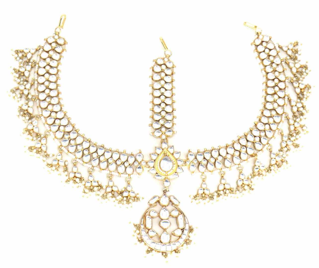 Jewelshingar Jewellery Gold Plated Polki      Matha Patti For Women ( 58407MPK )