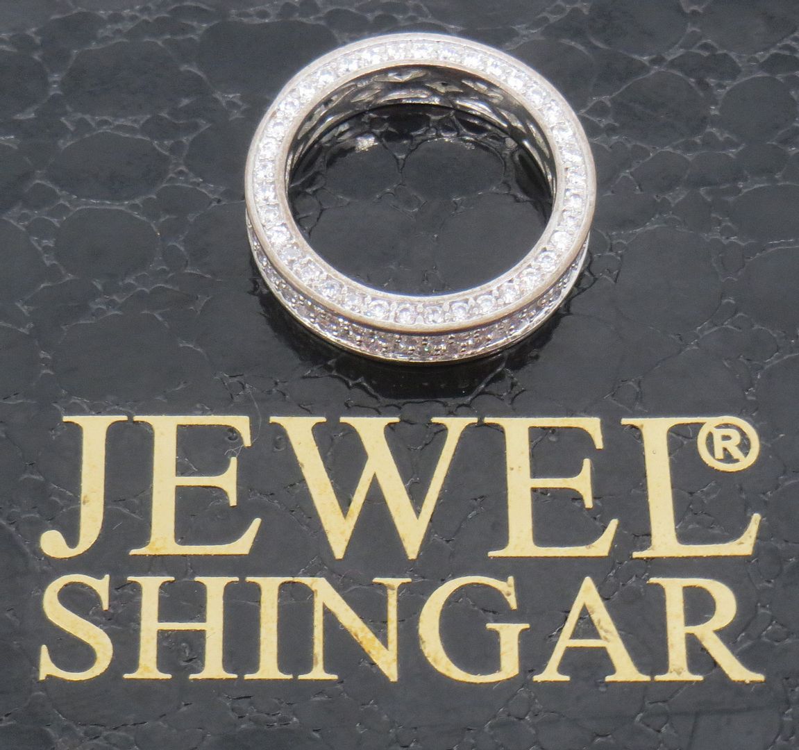 Jewelshingar Jewellery American Diamond Clear Colour Size 16 Silver Plated  Ring For Girls ( 59369RIN )