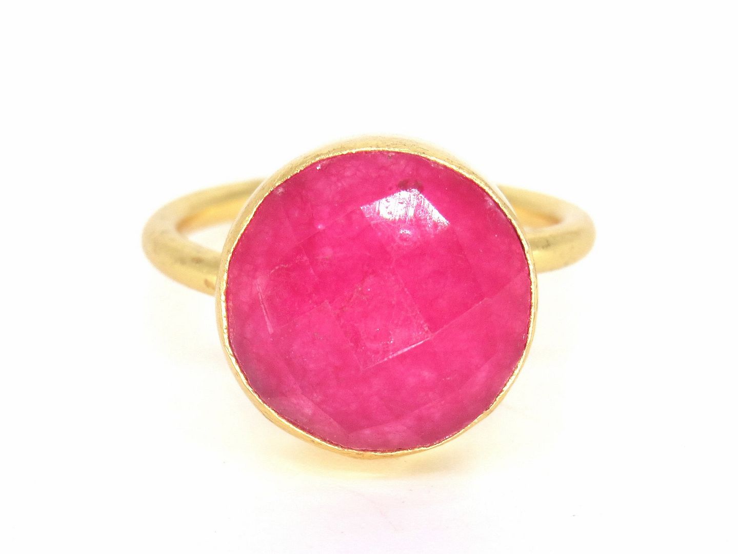 Jewelshingar Jewellery American Diamond Pink Colour Size Freesize Gold Plated  Ring For Girls ( 59409RIN )