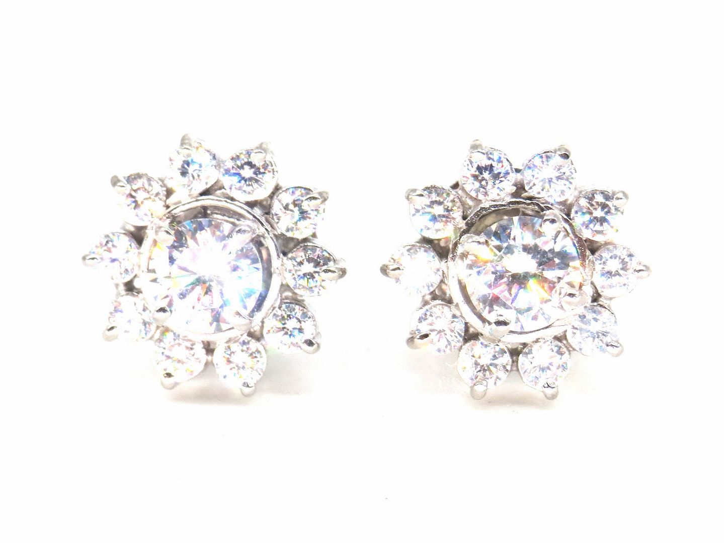 Jewelshingar Jewellery Silver925 Plated Swarovski DiamondEarrings For Women ( 59522SSS )