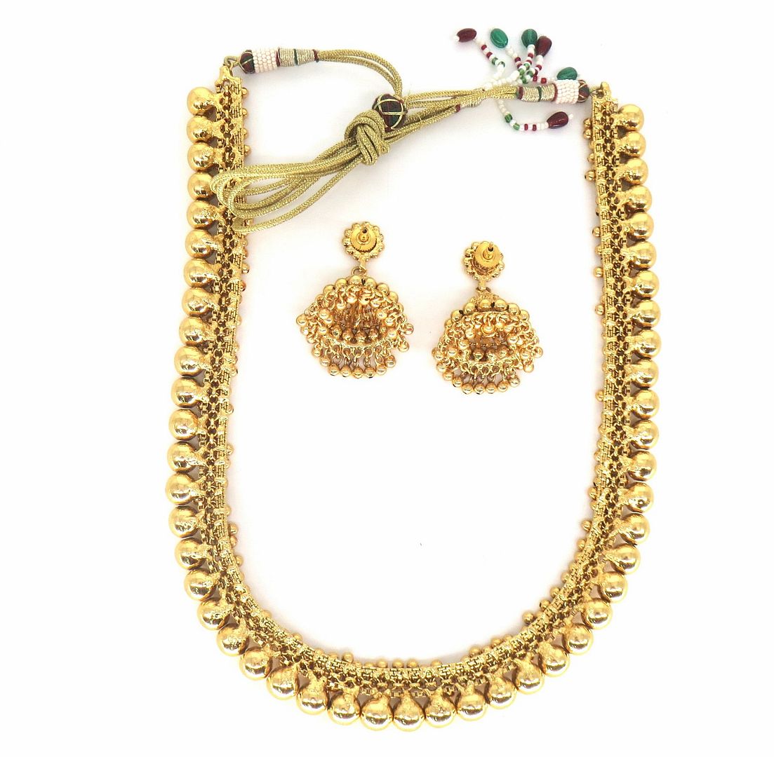 Jewelshingar Jewellery Gold Plated Diamond Colour Gold Polki Kundan Rani har For Women ( 60227ATS )