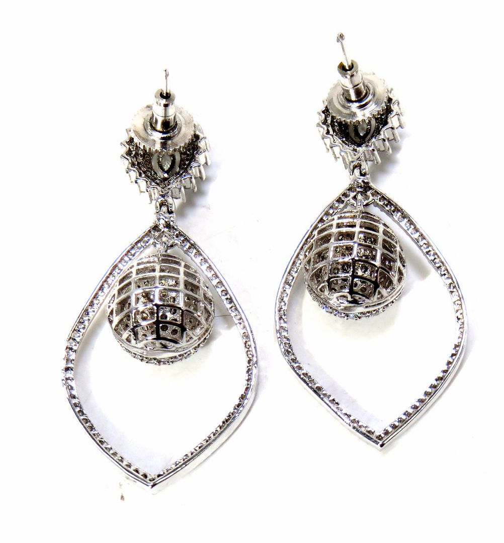 Jewelshingar Jewellery Silver Plated Diamond Earring For Women ( 60959EAD )