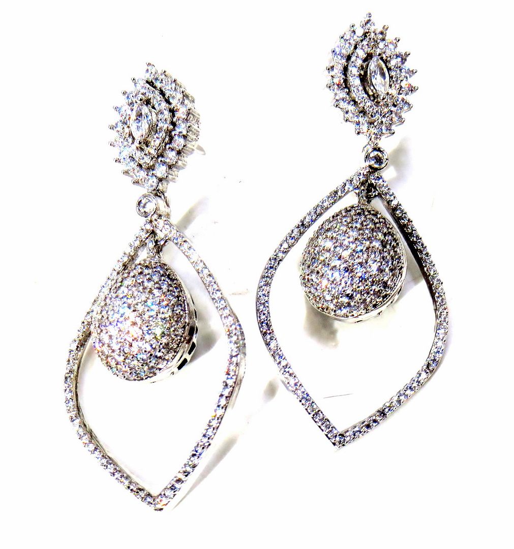 Jewelshingar Jewellery Silver Plated Diamond Earring For Women ( 60959EAD )