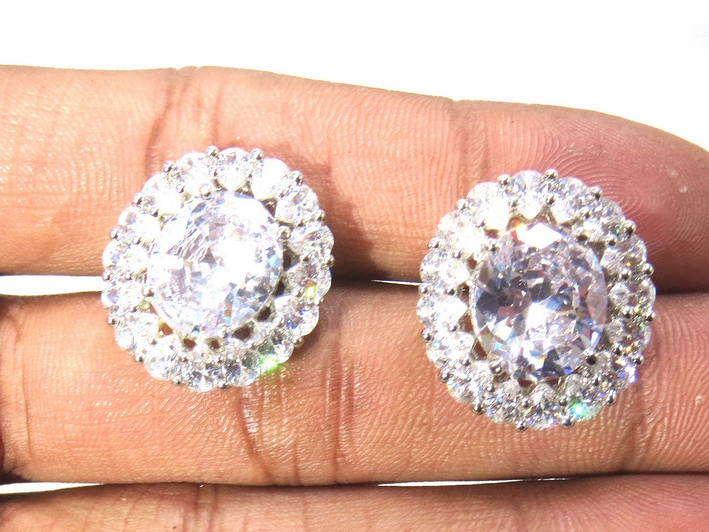 Jewelshingar Jewellery Silver Plated Diamond Earring For Women ( 60965GJT )
