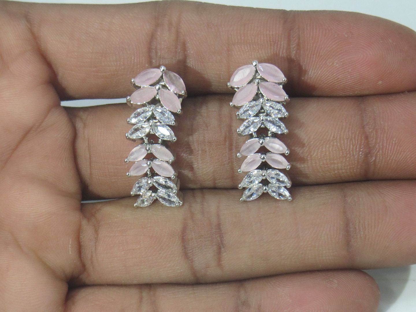 Jewelshingar Jewellery Silver Plated Diamond Earring For Women ( 61054EAD )