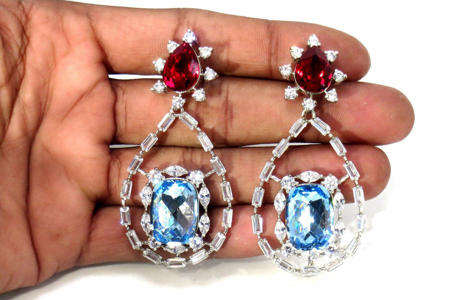 Jewelshingar Jewellery Silver Plated Diamond Earring For Women ( 61107EAD )