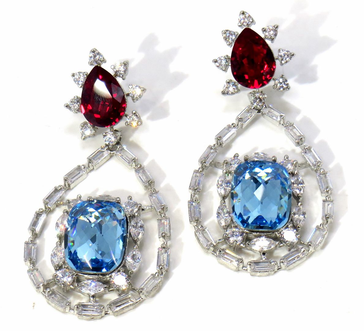 Jewelshingar Jewellery Silver Plated Diamond Earring For Women ( 61107EAD )
