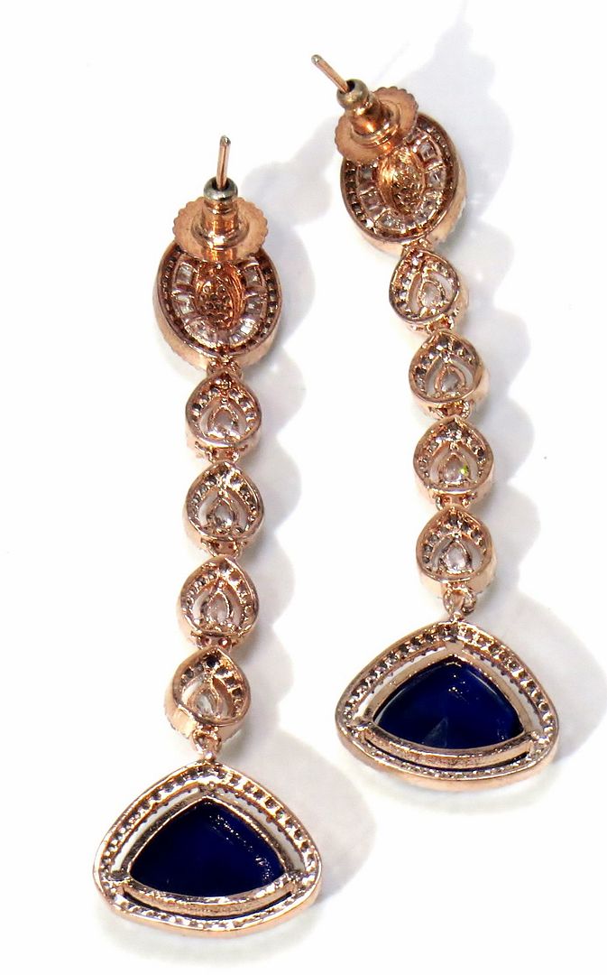 Jewelshingar Jewellery Silver Gold Plated Diamond Earring For Women ( 61112EAD )