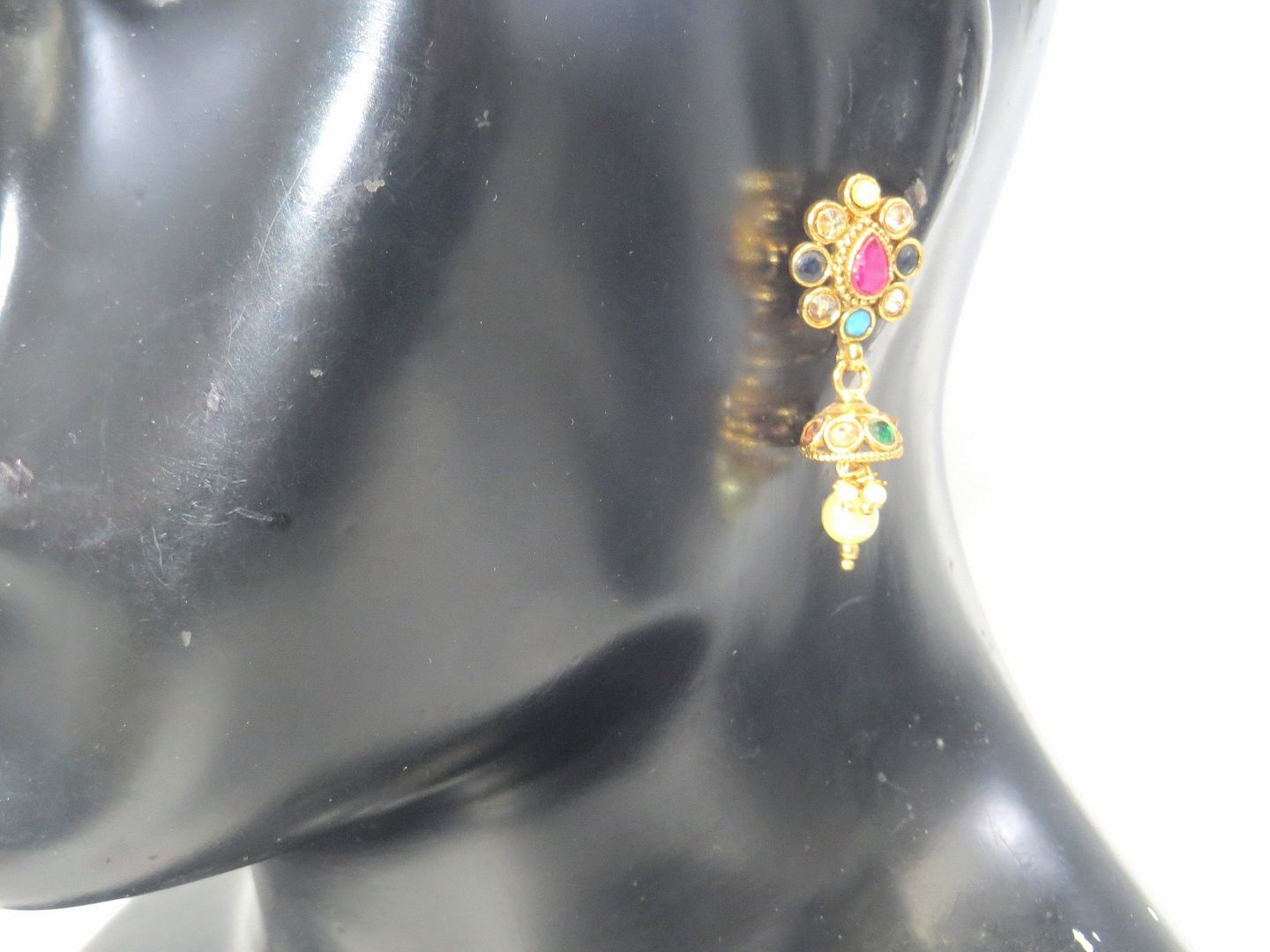 Jewelshingar Jewellery Antique Plated Diamond Jhumki For Women ( 61139ACE )