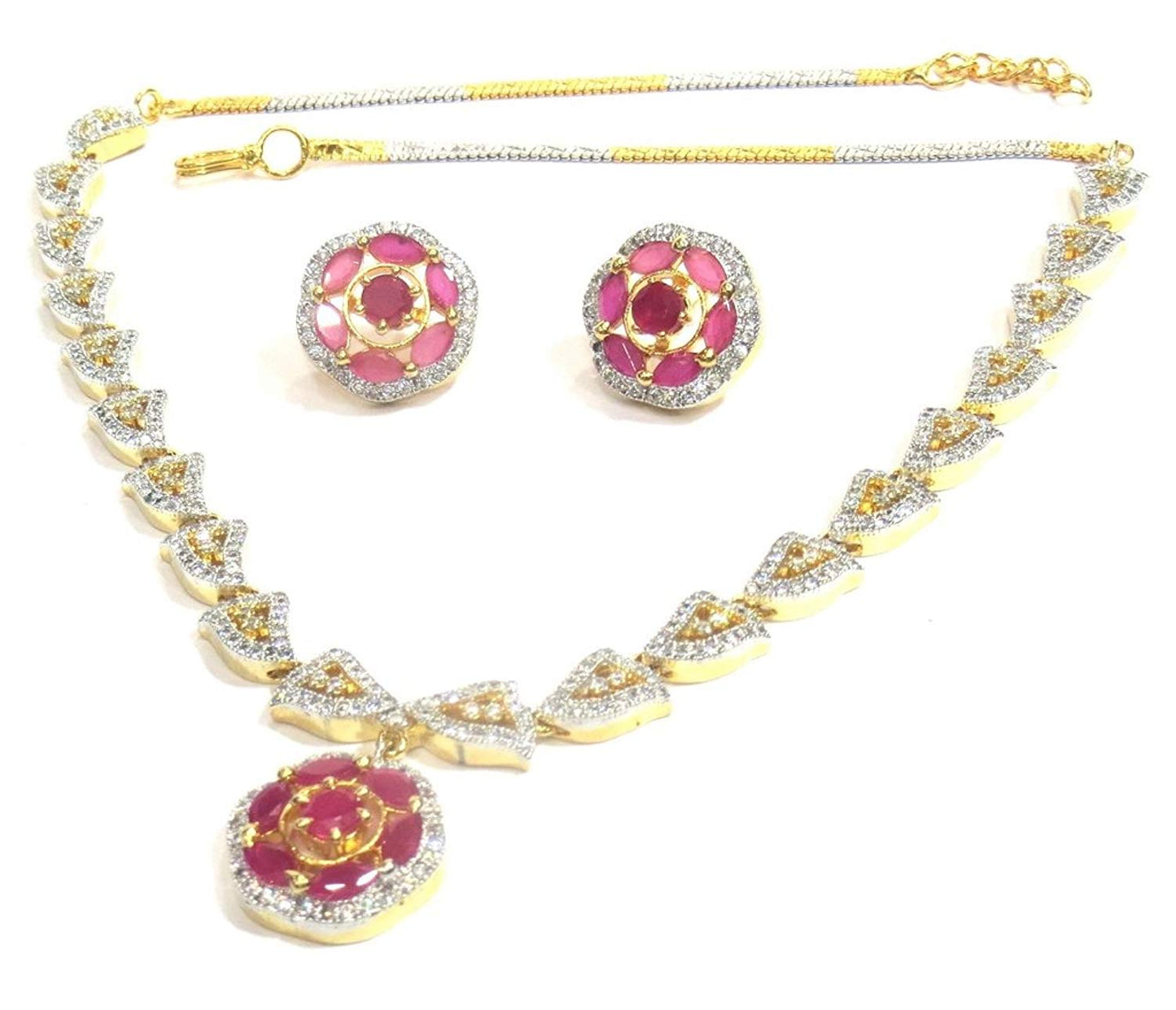 Jewelshingar Jewellery Fine Quality Choker Set For Women ( 33061-nad-ruby )