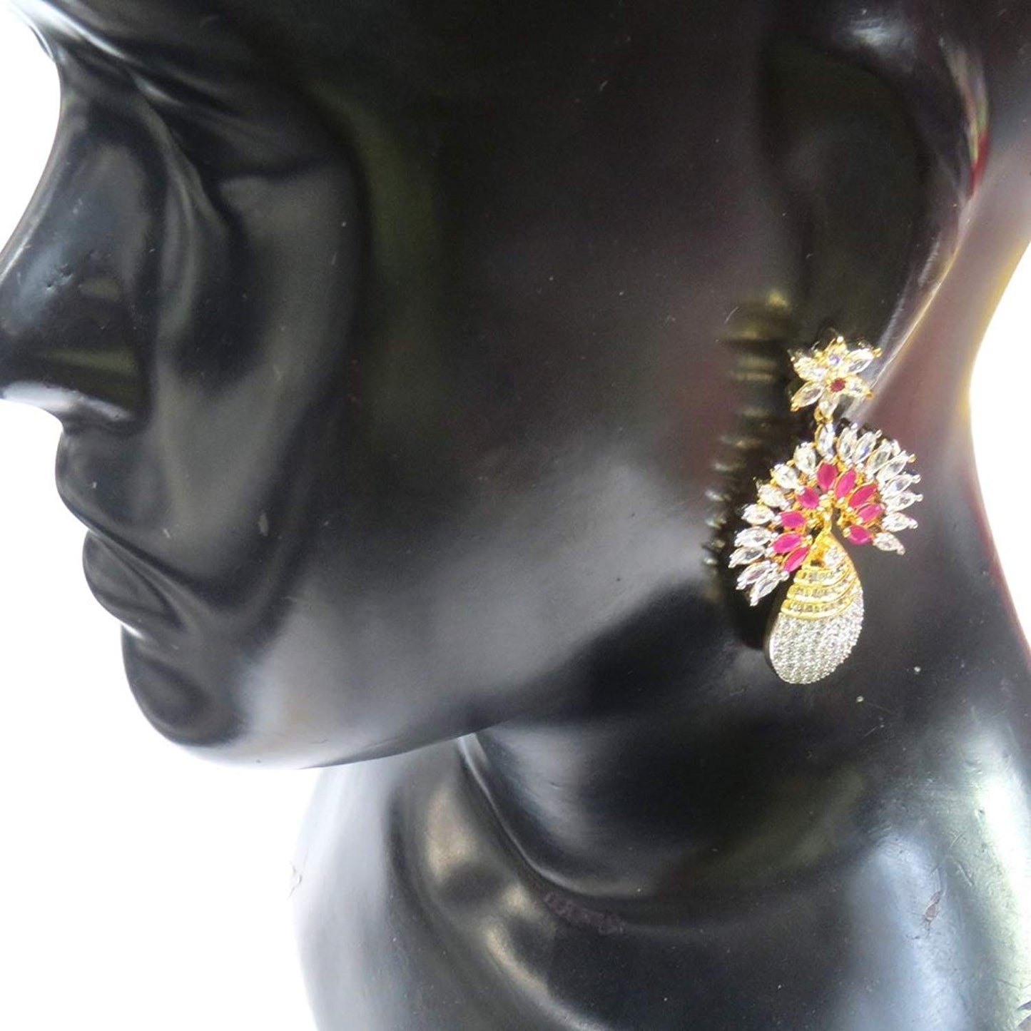 Jewelshingar Jewellery Shingar Jewellery Dangle & Drop Earrings For Women ( 42250-ead-ruby )