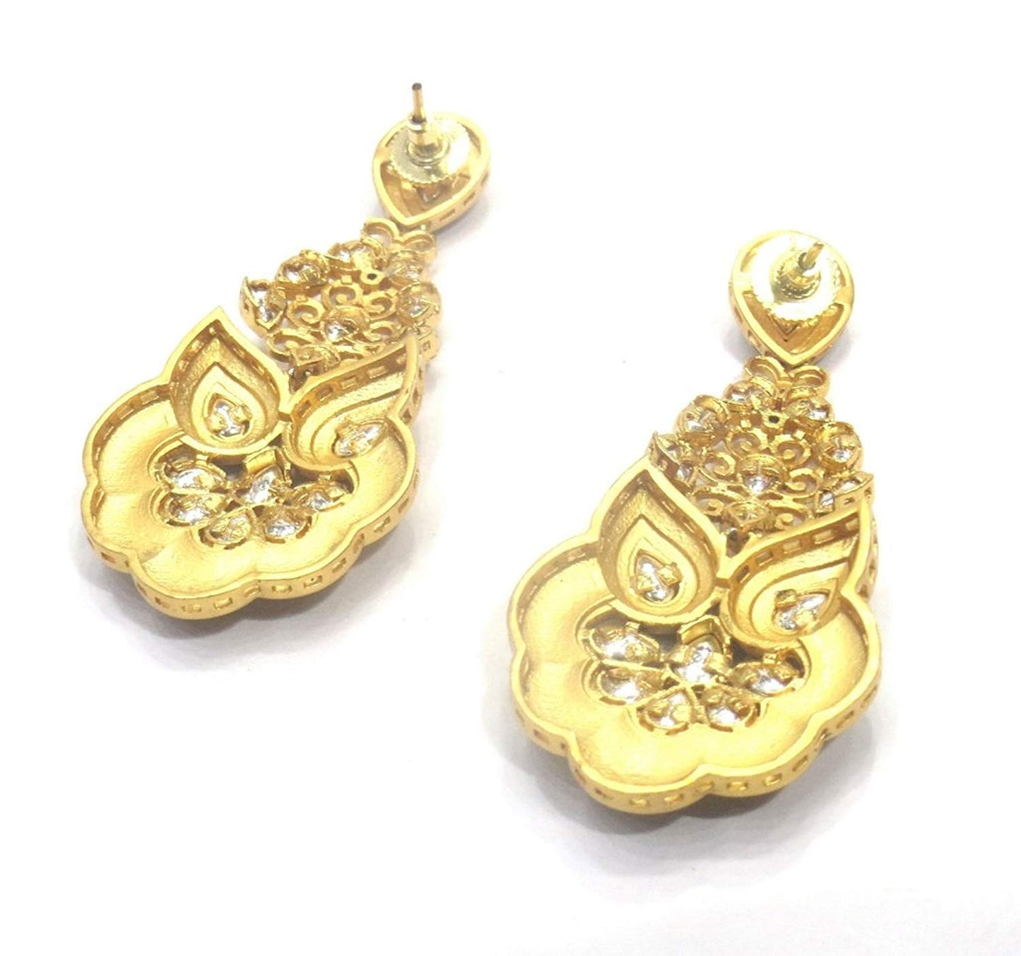 Jewelshingar Jewellery Polki Kundan Dangle & Drop Earrings Earings For Women ( 37188-dce )
