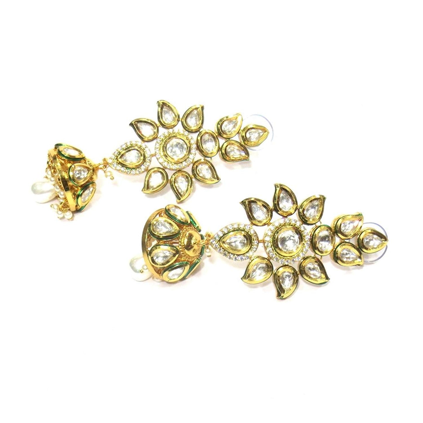 Jewelshingar Jewellery Gold Plated Earrings In Gold Colour For Women ( 21378-ace )