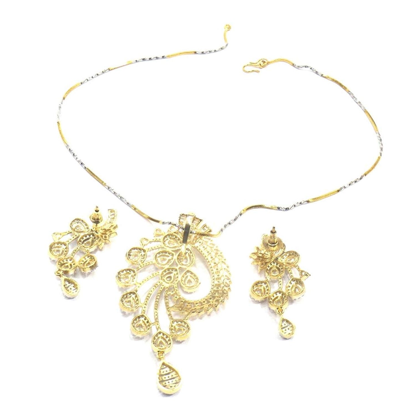 Jewelshingar Jewellery Fine Gold Plated Pendant Set For Women ( 35706-psad )