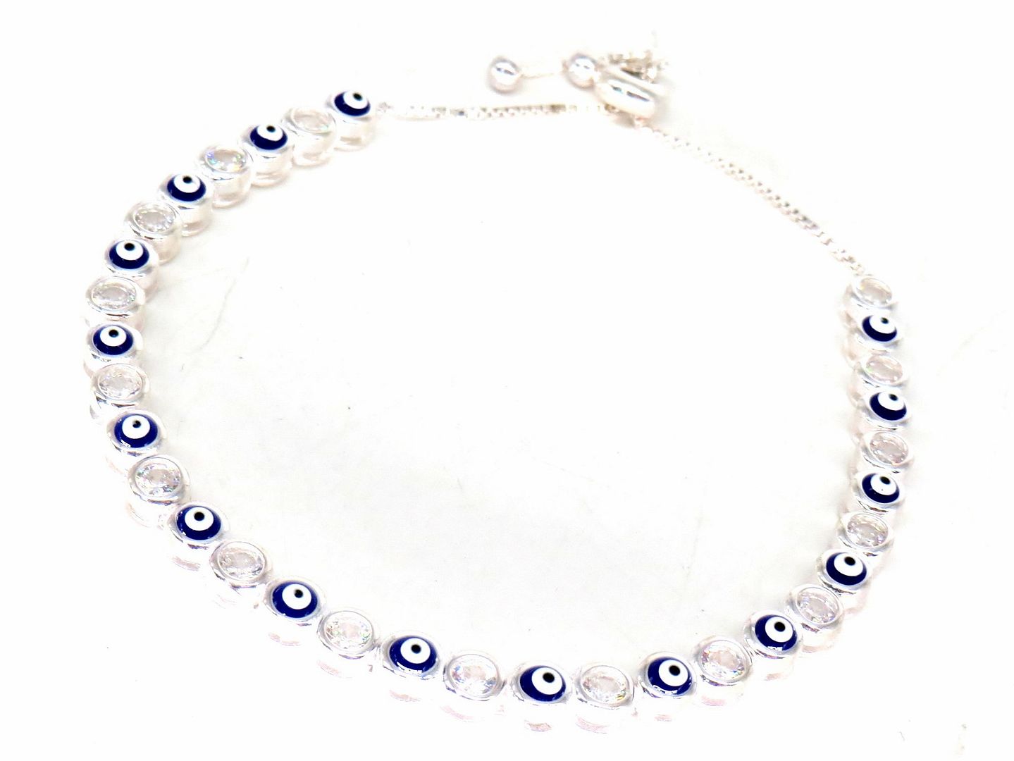 Jewelshingar Jewellery Silver Plated Diamond ChainBracelet For Women ( 61395SSB )