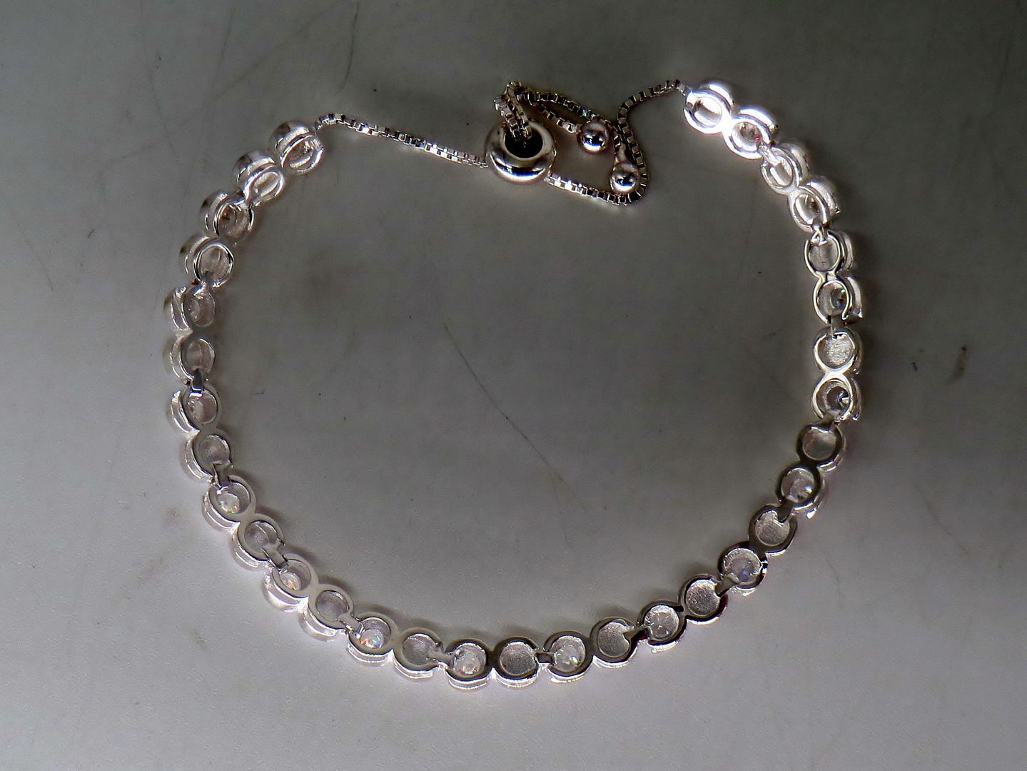 Jewelshingar Jewellery Silver Plated Diamond ChainBracelet For Women ( 61395SSB )