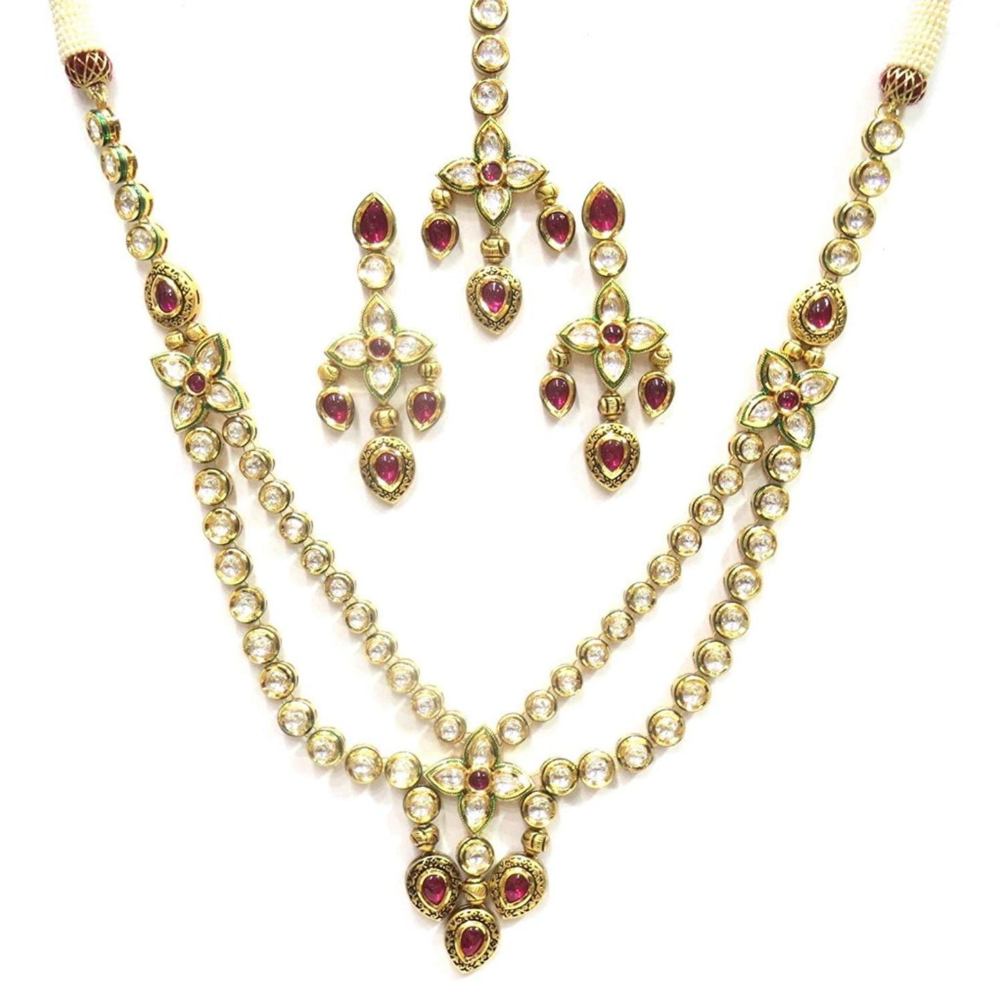 Jewelshingar Jewellery Exclusive Necklace For Women ( 37798-dcs-ruby )