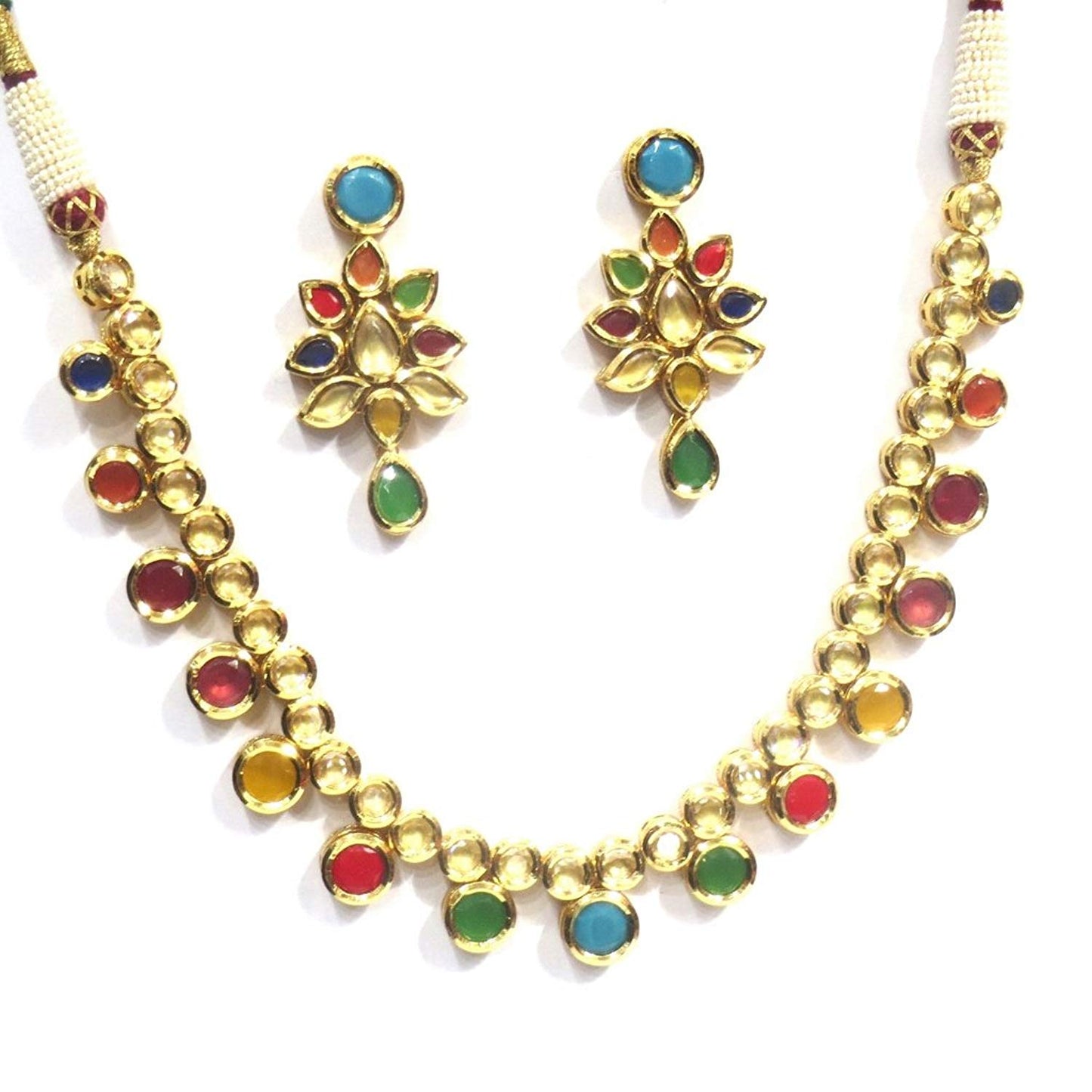 Jewelshingar Jewellery Fine Gold Plated Necklace For Women ( 36313-acs-multi )