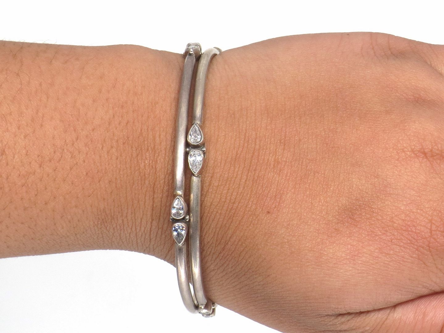 Jewelshingar Jewellery silver Plated Diamond Bracelets For Women ( 61496SSB )
