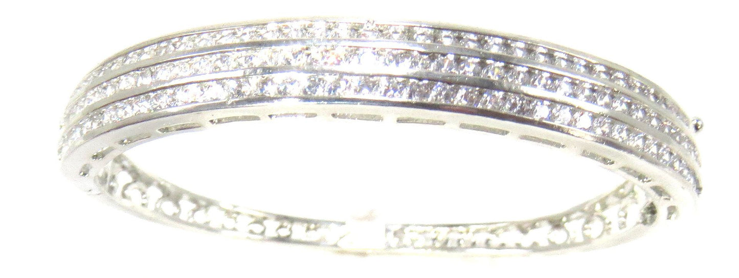 Jewelshingar Jewellery Silver Plated Diamond Bracelet For Women ( 61541BCD )