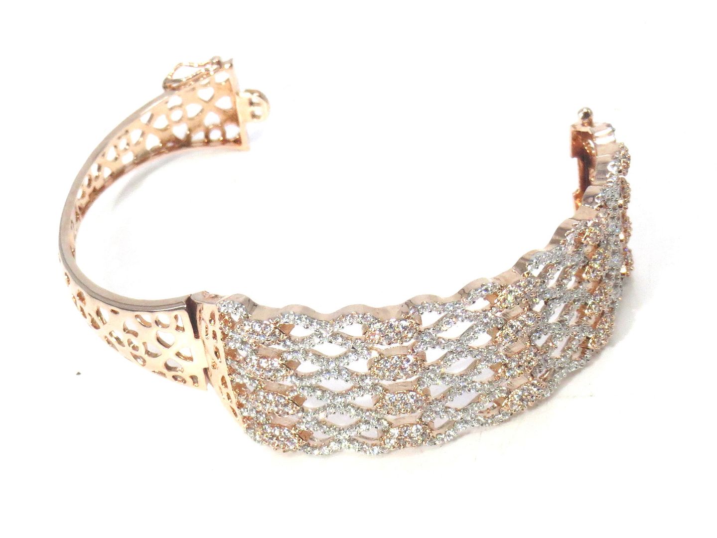 Jewelshingar Jewellery Silver Gold Plated Diamond Bracelet For Women ( 61547BCD )