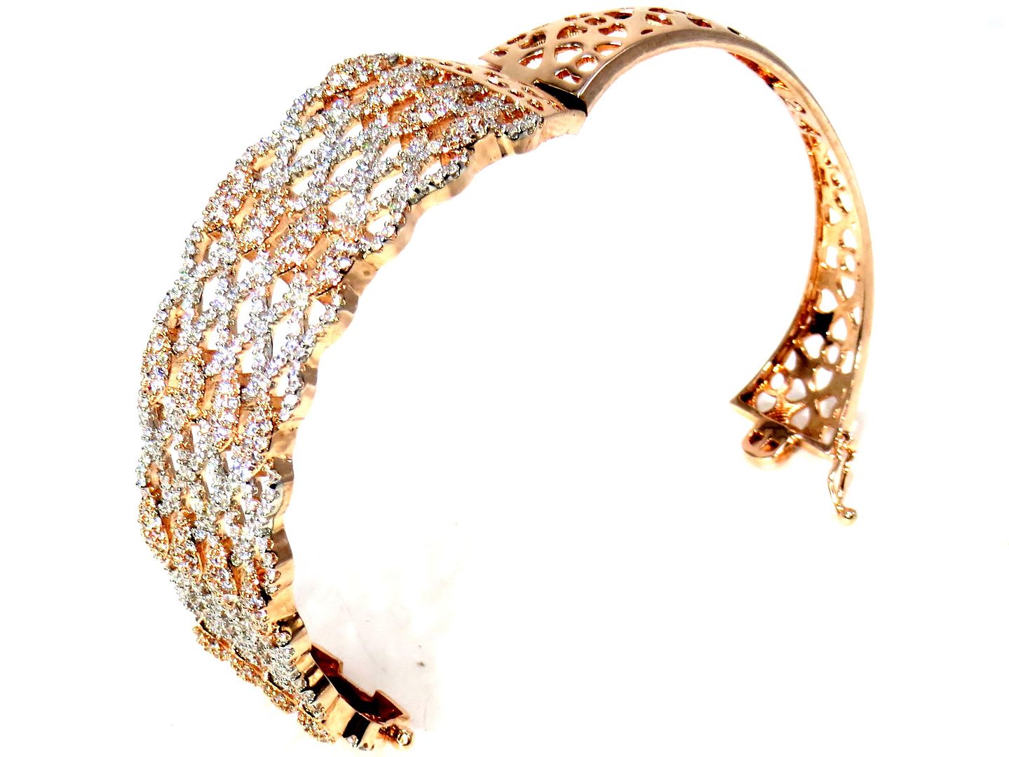 Jewelshingar Jewellery Silver Gold Plated Diamond Bracelet For Women ( 61547BCD )
