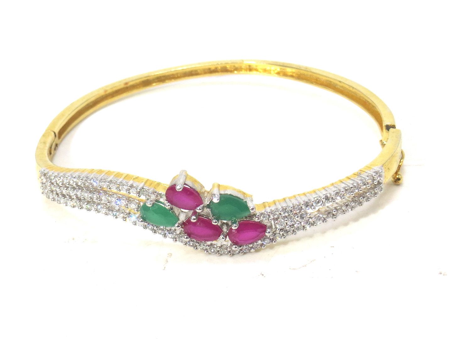 Jewelshingar Jewellery Gold Plated Diamond Bracelet For Women ( 61582BCD )