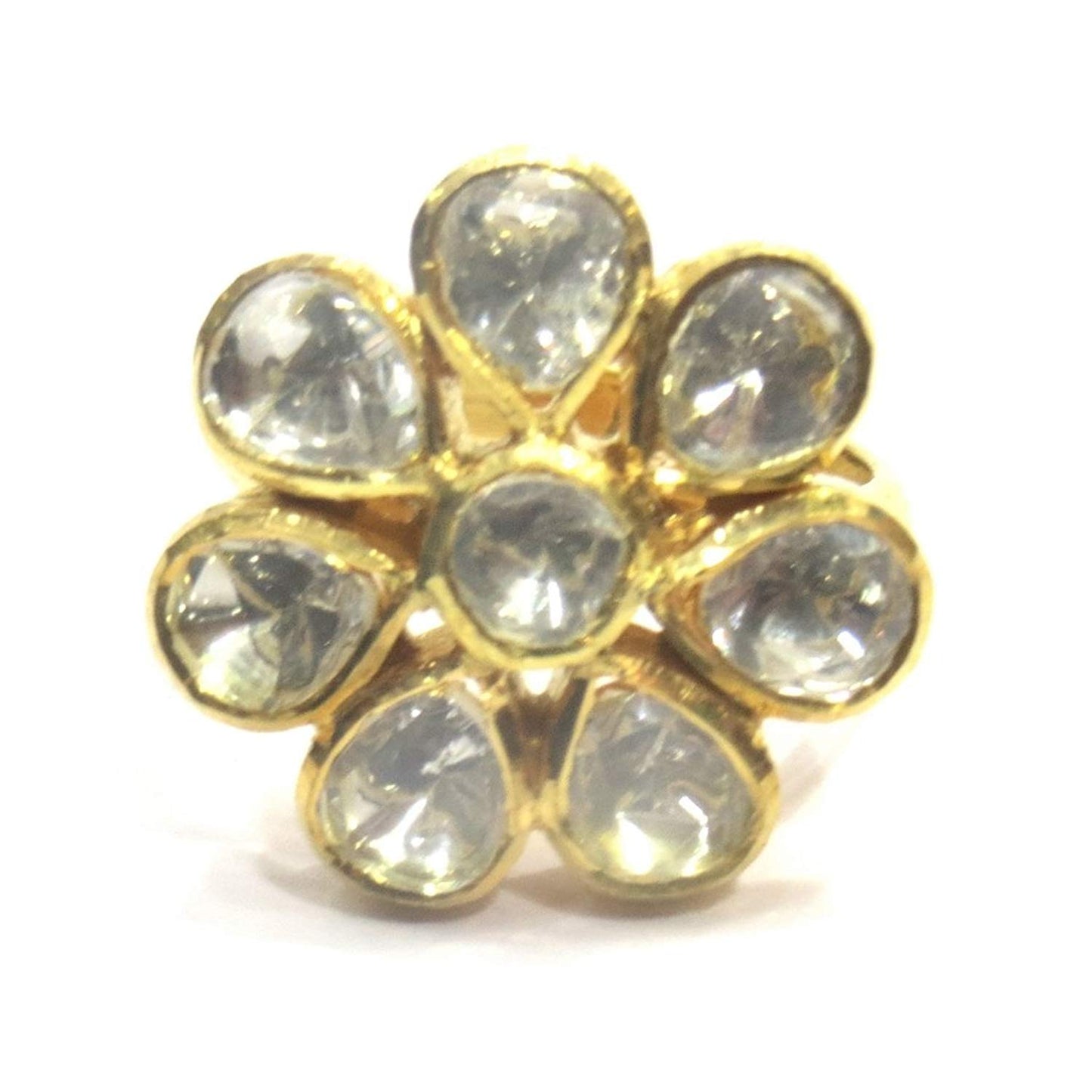 Jewelshingar Jewellery Fine Gold Plated 92.5 % Sterling Silver Finger Ring For Women ( 35541-ssr-14 )