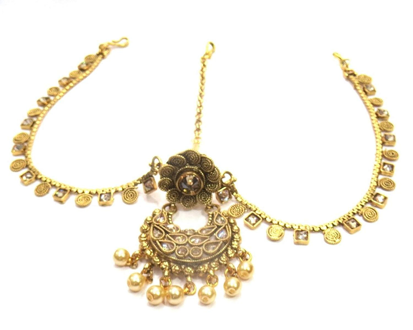 Jewelshingar Jewellery Fine Gold Plated Maangtikka Maathapatti For Women ( 35407-maangtikka-maathapatti )