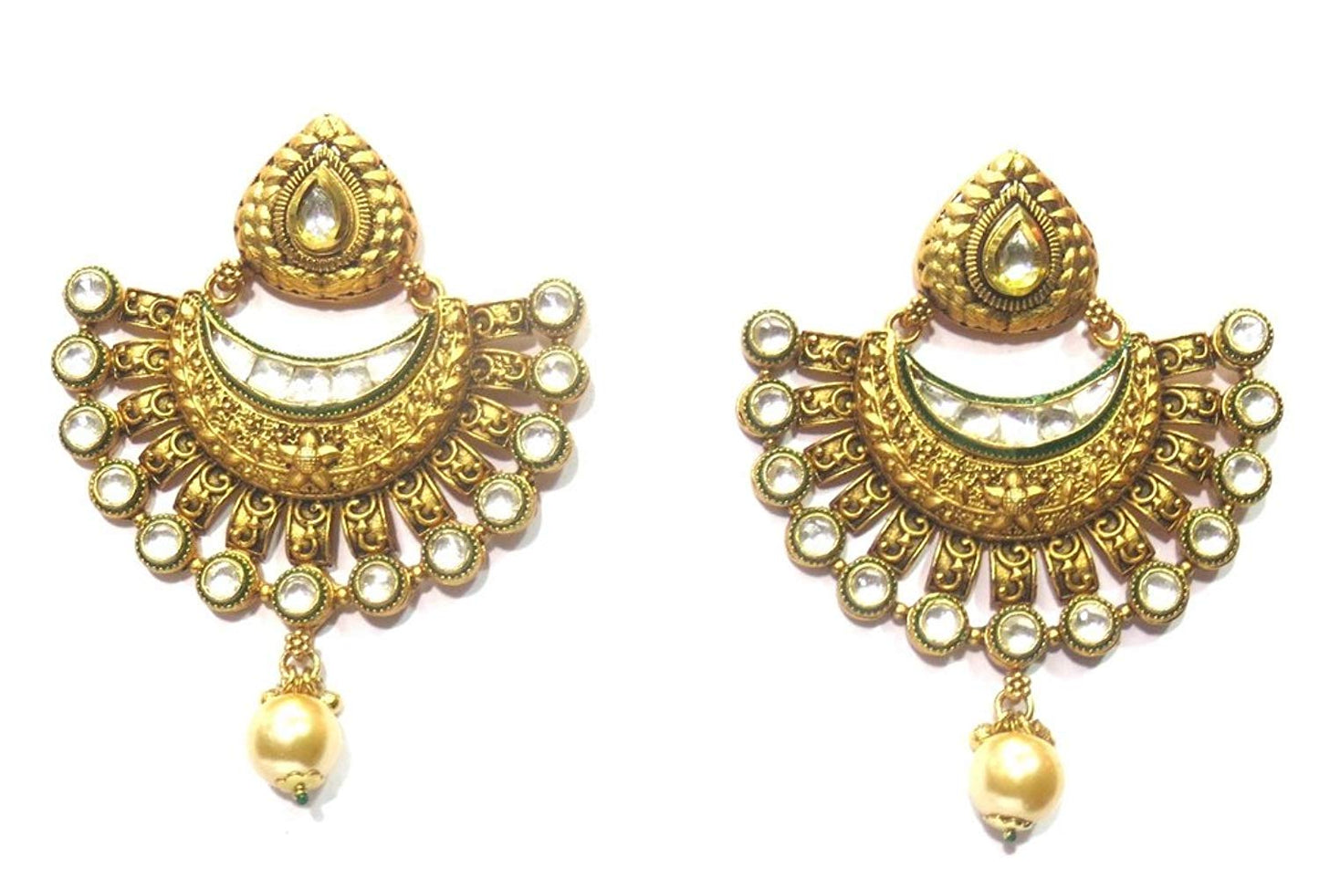 Jewelshingar Jewellery Antique Look Dangle & Drop Earrings Earings For Women ( 36995-pe )