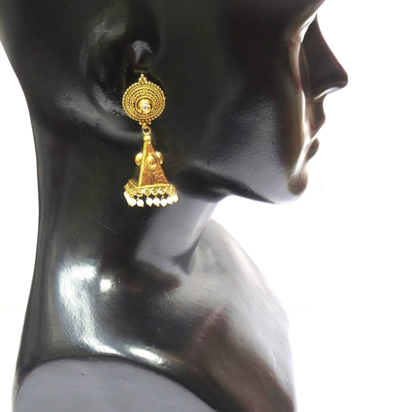 Jewelshingar Jewellery Fine Plated Jhumki Earrings For Women ( 18445-pj )