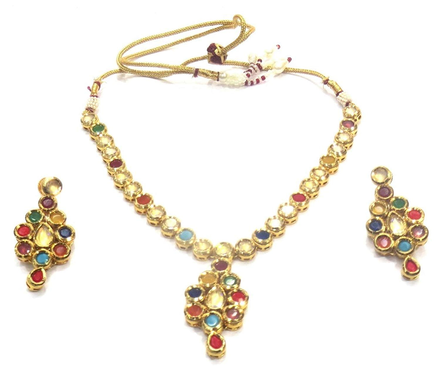 Jewelshingar Jewellery Fine Gold Plated Necklace For Women ( 36337-acs-multi )