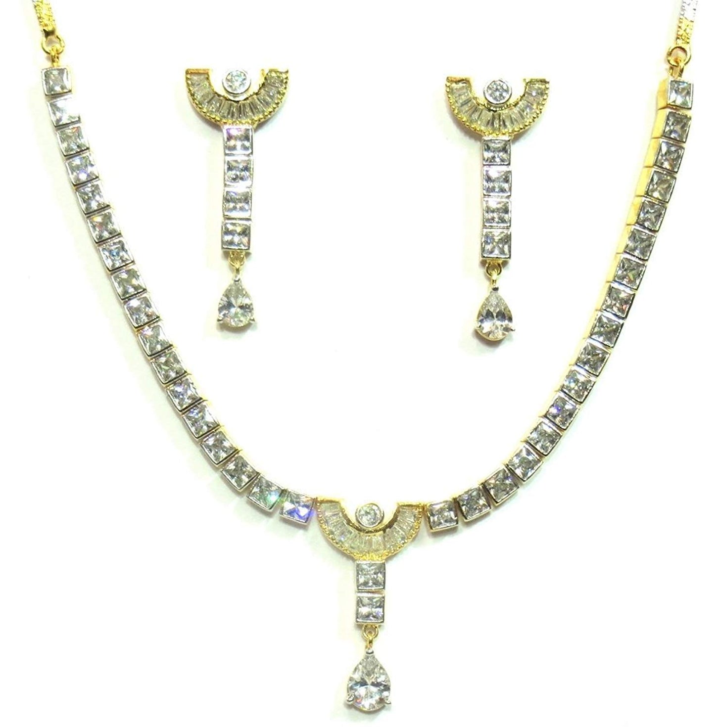 Jewelshingar Jewellery Fine Quality Gold Plated Pendant Set For Women ( 26829-nad )
