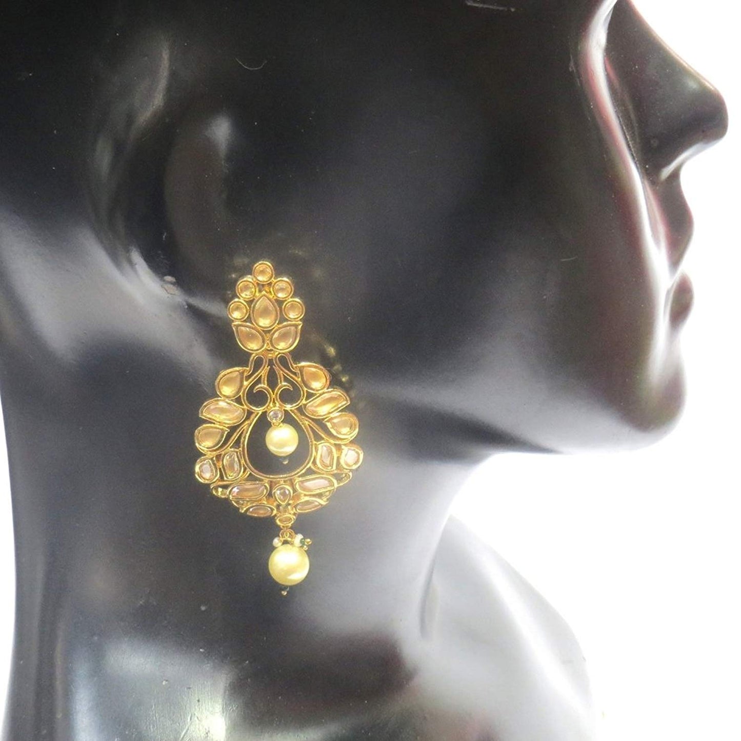 Jewelshingar Jewellery Fine Gold Plated Dangle & Drop Earrings For Girls ( 34787-ace )